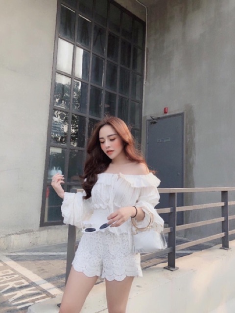 Quần sooc ren lượn hàng QC_m014