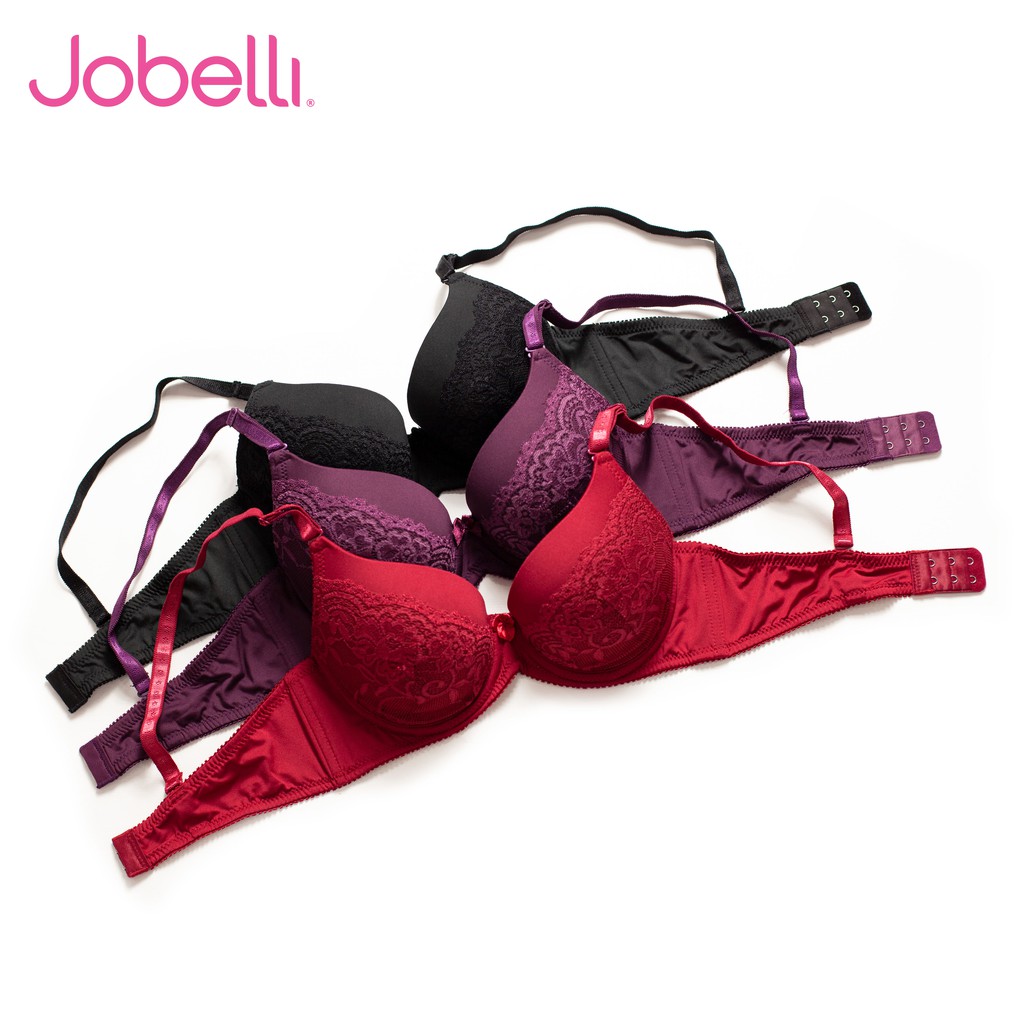 Áo lót nữ JOBELLI - phối ren thân trơn, mút nâng nhẹ A2365