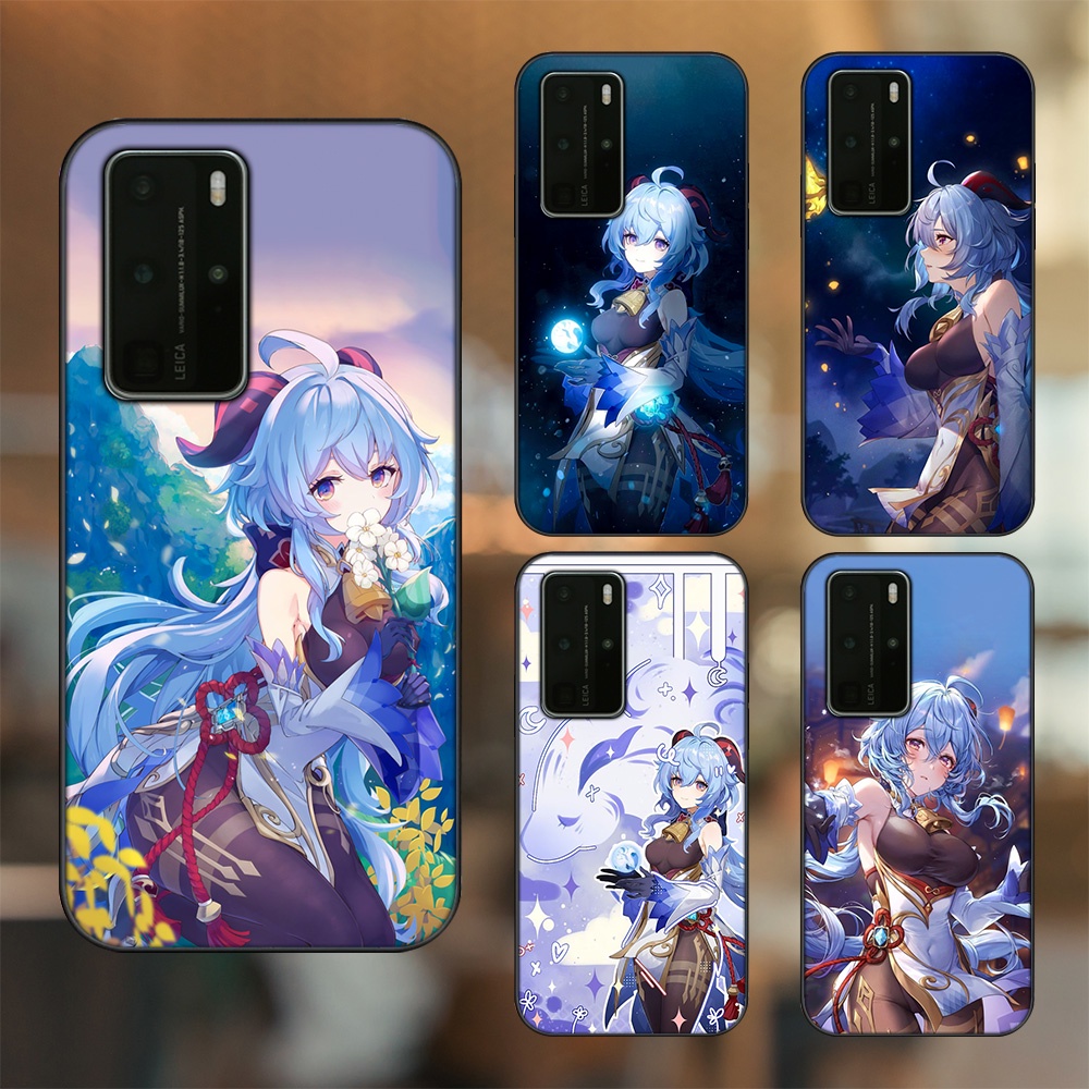 Ốp lưng Huawei P40 Pro viền đen in hình Ganyu Genshin Impact