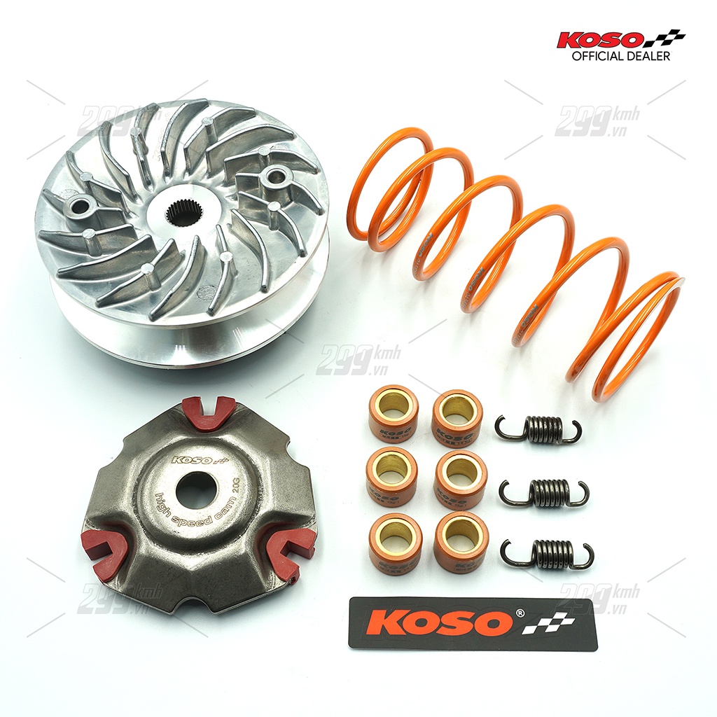 Combo nồi Koso Racing trước sau cho xe Honda Vario, Click, AB, PCX 125-150-160