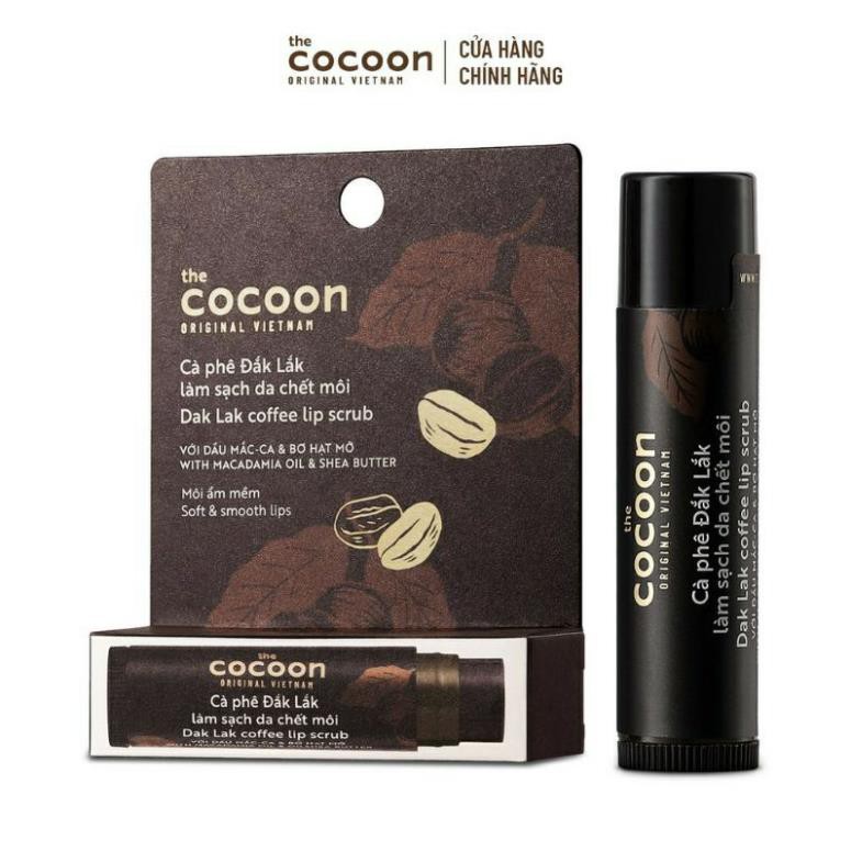 [FREE SHIP-HÀNG CHÍNH HÃNG] Tẩy da chết môi Cà phê đắk lắk làm sạch da chết môi cocoon 5g
