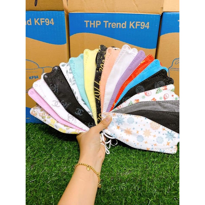 COMBO 100 Chiếc Khẩu Trang 4D KF94 Kháng Khuẩn Chống Bụi Mịn, Khẩu TRang Hàn Quốc Siêu Hot