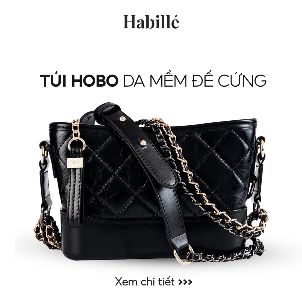 Túi Đeo Chéo, Đeo Vai Hobo Quảng Châu Đế Cứng Lên Form Sang Chảnh Habille M07
