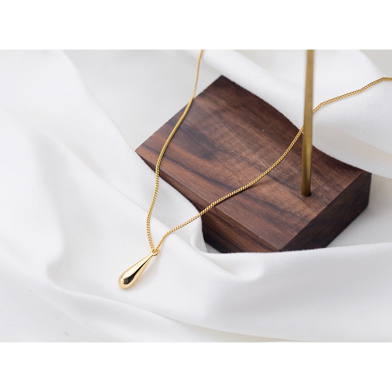 [D12] Dây chuyền bạc 925 mặt Hình Giọt Nước