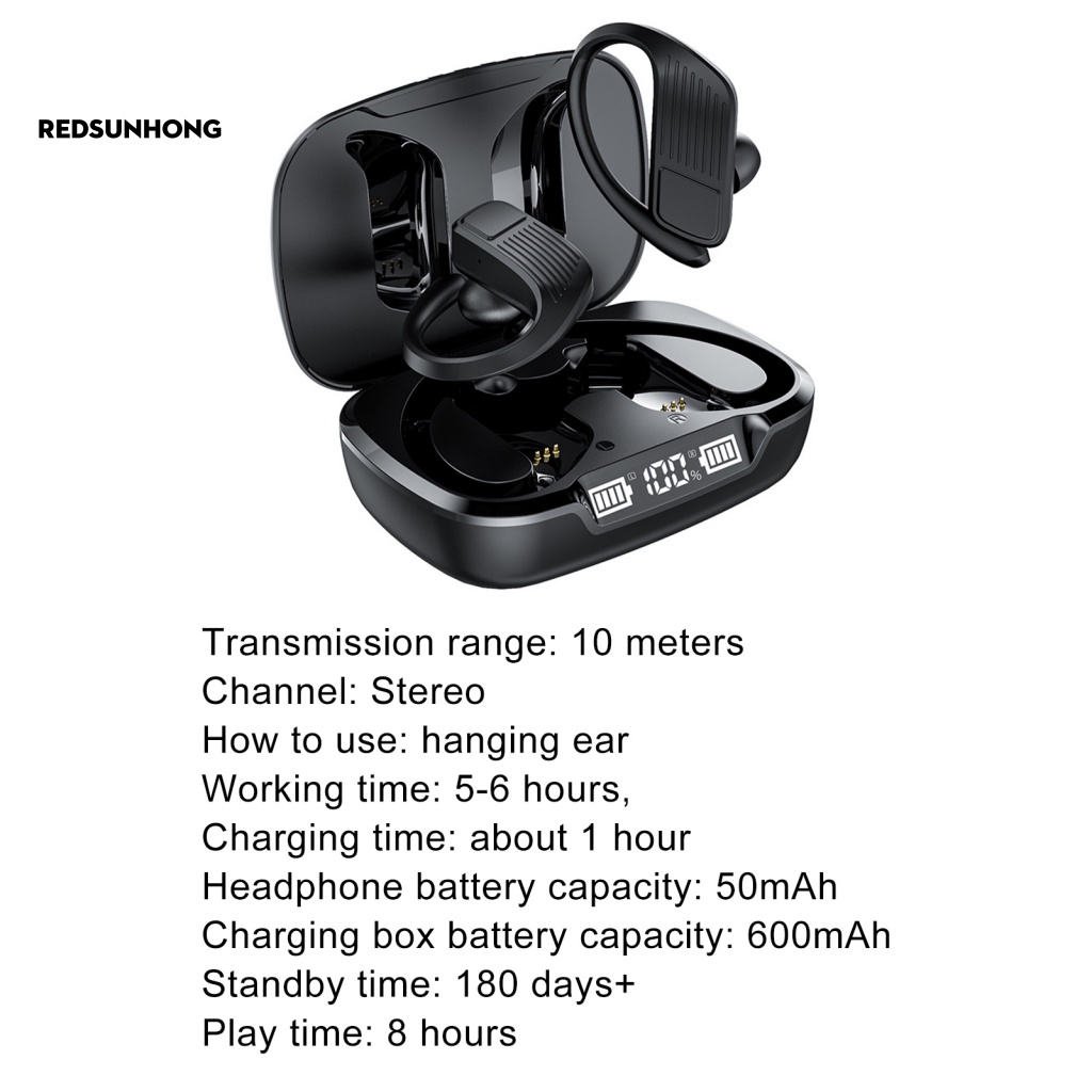 Tai Nghe T11-A Bluetooth 5.0 Hiệu Ứng Âm Thanh Nổi Có Móc Vành Tai