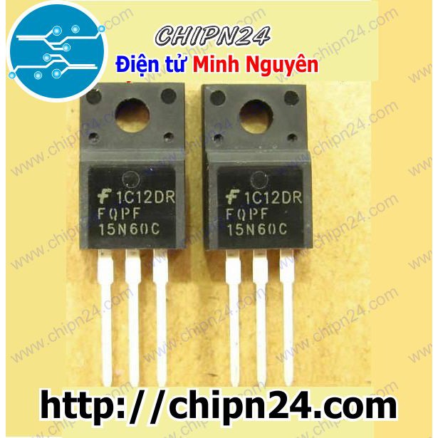 [1 CON] Mosfet 15N60 TO-220F 15A 600V Kênh N (FQPF 15N60C FQPF15N60C)