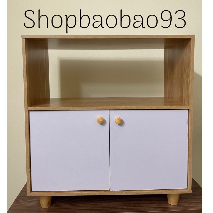 Tủ kệ nhà bếp để lò vi sóng đa năng có kệ hiện đại , kệ bếp có ngăn tủ chân gỗ HM01