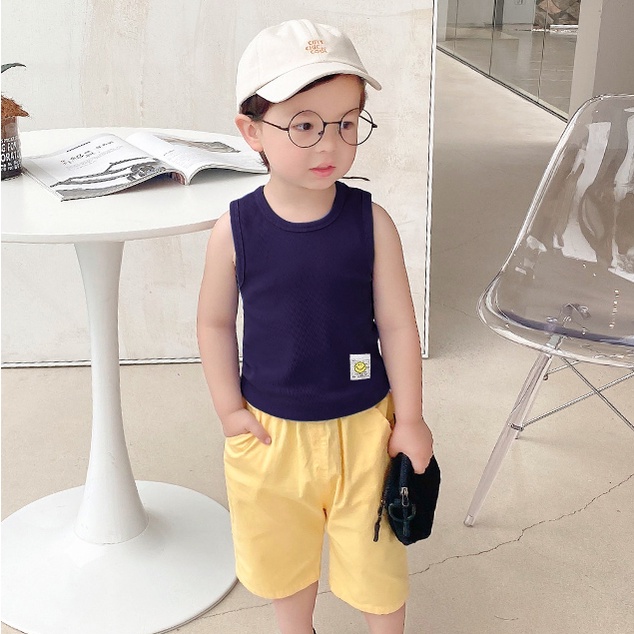 Áo ba lỗ sát nách bé trai thun cotton trơn nhiều màu co giãn thoáng mát Magickids Quần áo trẻ em mùa hè AO22021