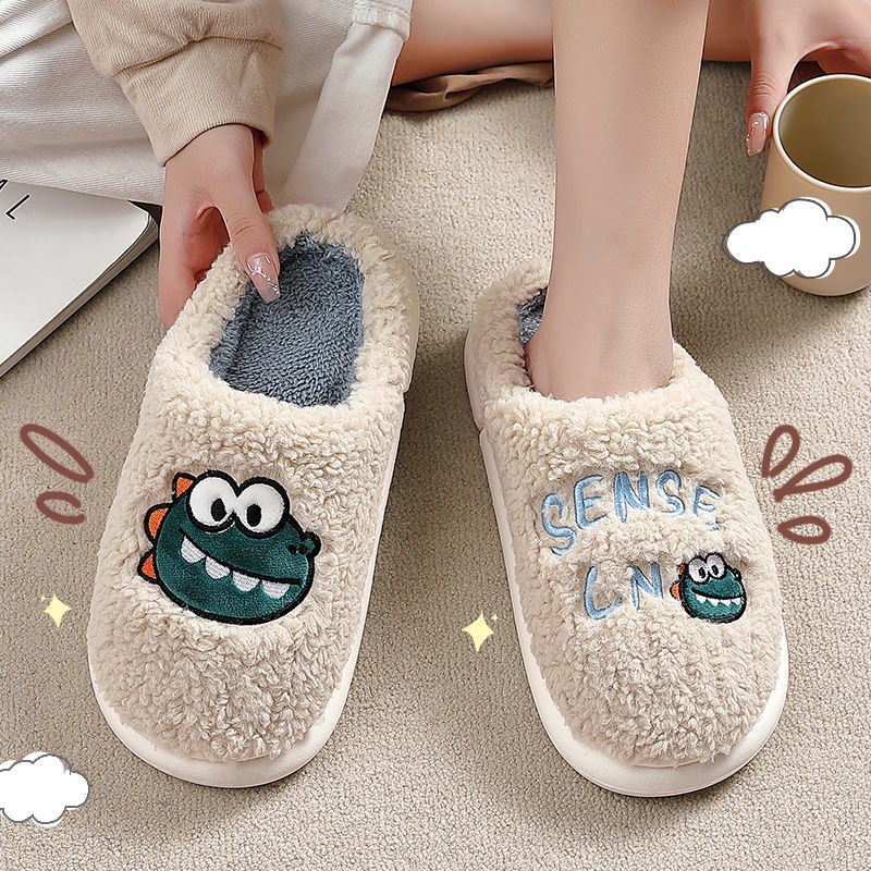 Dép cotton đi trong nhà đế dày chống trượt thời trang mùa đông cho nam giới | BigBuy360 - bigbuy360.vn