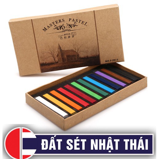 MÀU PHẤN TIÊN VẼ ĐẤT SÉT NHẬT, HOA GIẤY, HOA ĐẤT, BÚP BÊ, NHUỘM TÓC SIÊU ĐẸP - MASTER PASTEL 12 COLORS-(MS5)