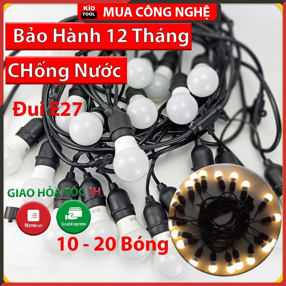 Combo 5 dây đèn trang trí ngoài trời 20 bóng -10 bóng chống nước dùng cho quán cà phê, trà chanh, trà sữa... BH 12 Tháng
