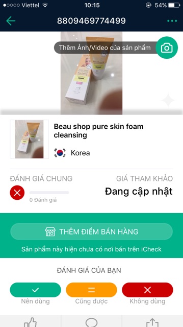 Sữa rửa mặt beaushop hàn quốc.