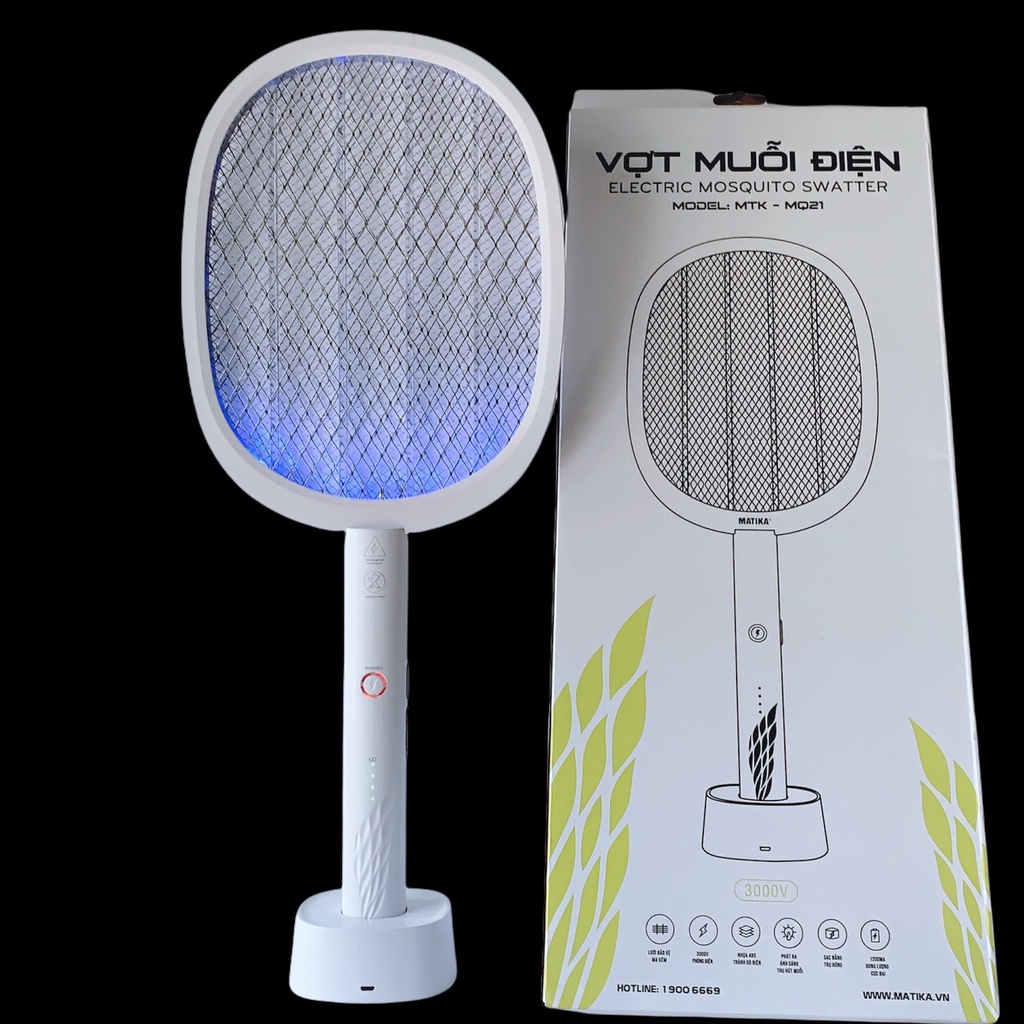 Vợt Muỗi kiêm Đèn Bắt Muỗi MATIKA-MQ21 ( 2in1 ) cao cấp