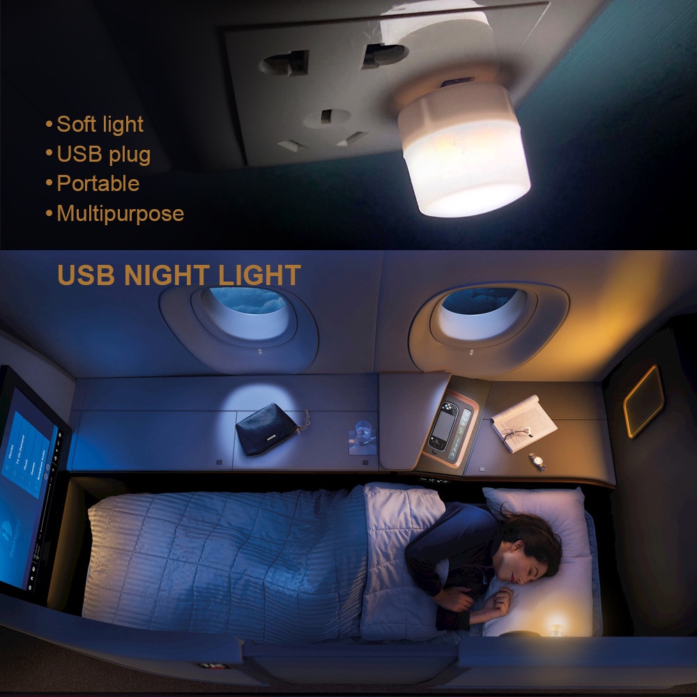 Đèn LED Đọc Sách Ban Đêm Bảo Vệ Mắt / Ngủ / Máy Tính Di Động Kèm Sạc USB Tiện Dụng Cho Gia Đình