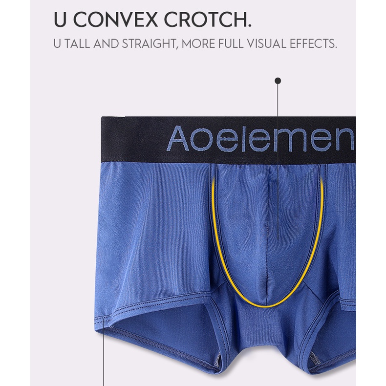 Quần Lót Boxer Vải Lụa Lạnh Lưng Vừa Thoáng Khí Thời Trang Nam Cao Cấp 134