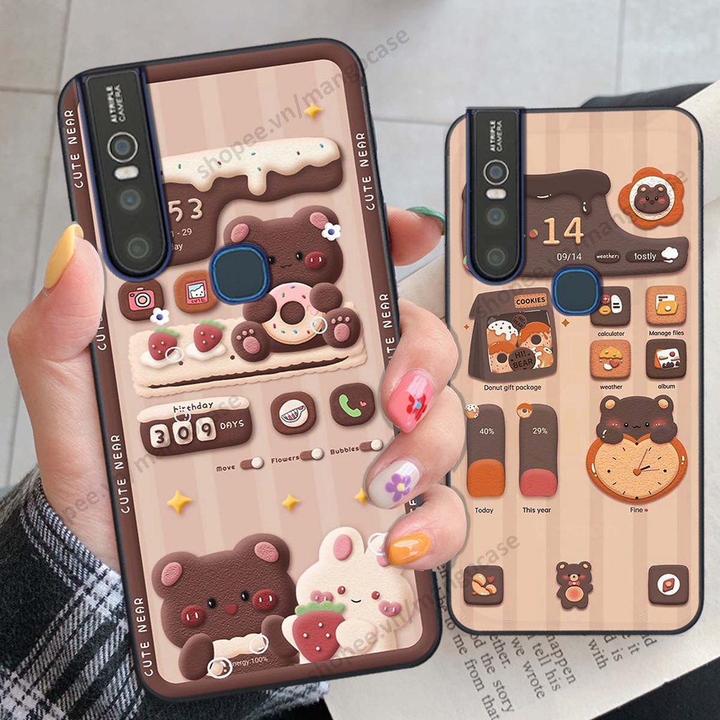 Ốp lưng Vivo V15 / V15 Pro hình gấu, thỏ, đồng hồ cute dễ thương