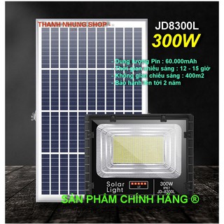 Đèn năng lượng mặt trời chính hãng jindian jd-8300l