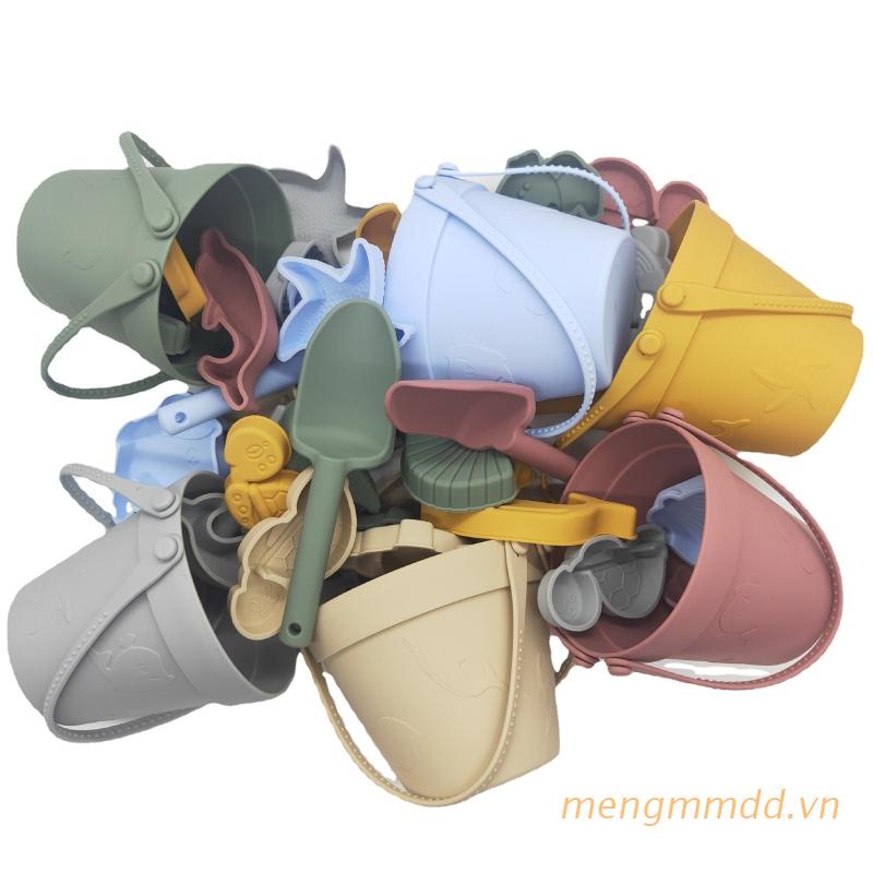 Set 8 đồ chơi đi biển bằng silicon mềm nhiều màu sắc tùy chọn cho trẻ mới biết đi