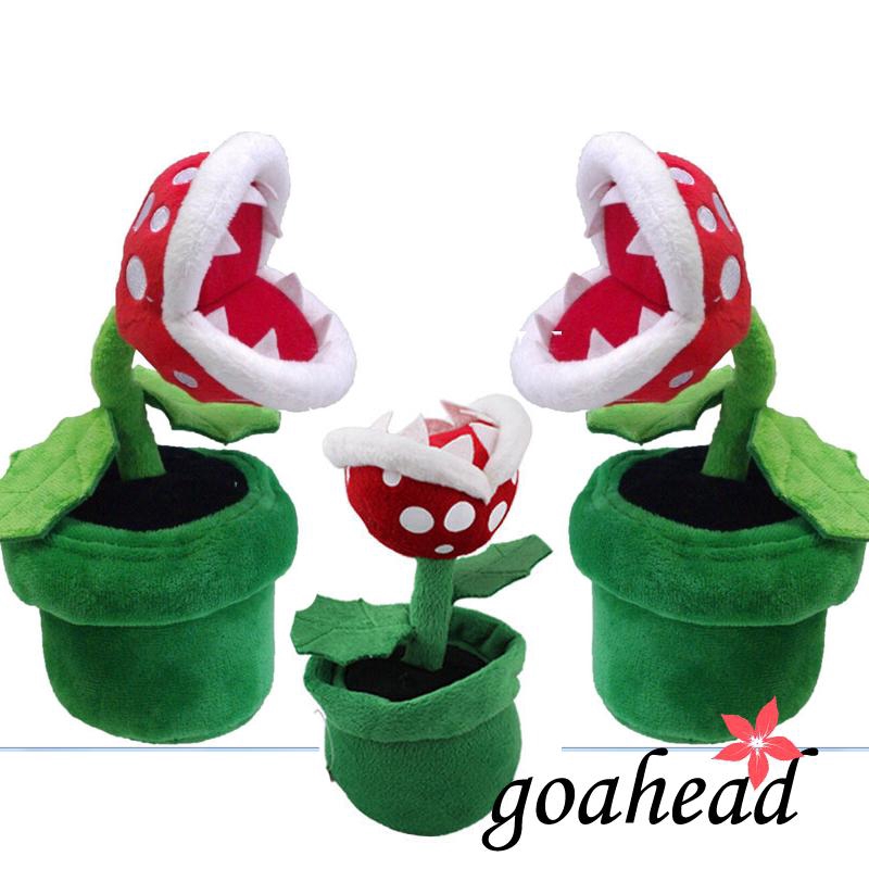 ☞❀❤♕GOAHot Sell Super Mario Bros Piranha Plant 19cm Soft Plush Doll Toy Kids Gifts