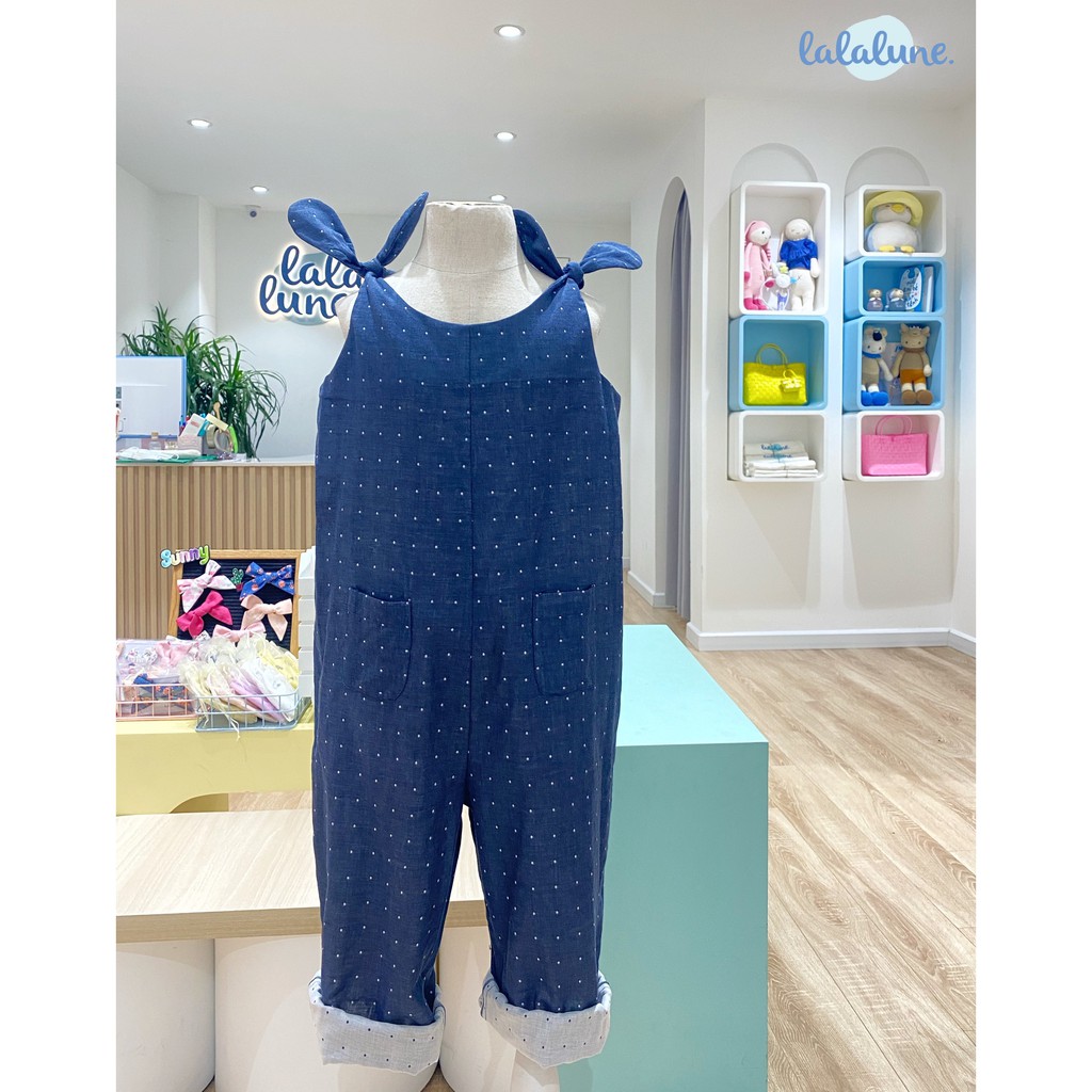 Bộ bodysuit tay thỏ xanh navy lalalune dành cho bé 3-7 tuổi