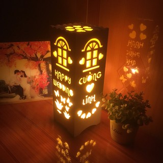 Đèn ngủ handmade, đèn trang trí phòng cưới. Quà cưới độc đáo cho bạn bè