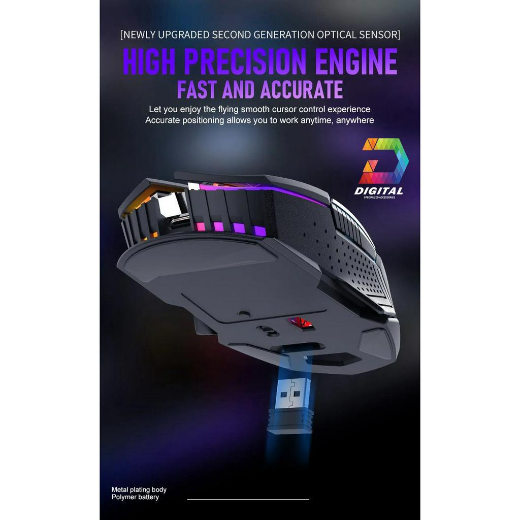 Chuột Không Dây Pin Sạc Gaming X18 Chính Hãng