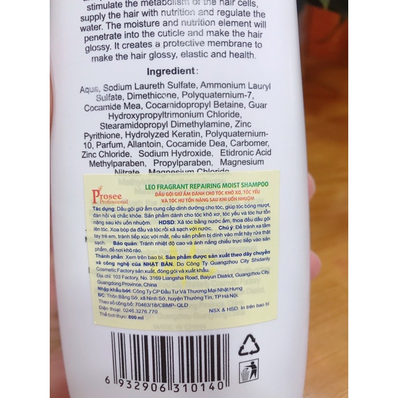 Cặp dầu gội xả siêu mềm mượt Leo prosee | BigBuy360 - bigbuy360.vn