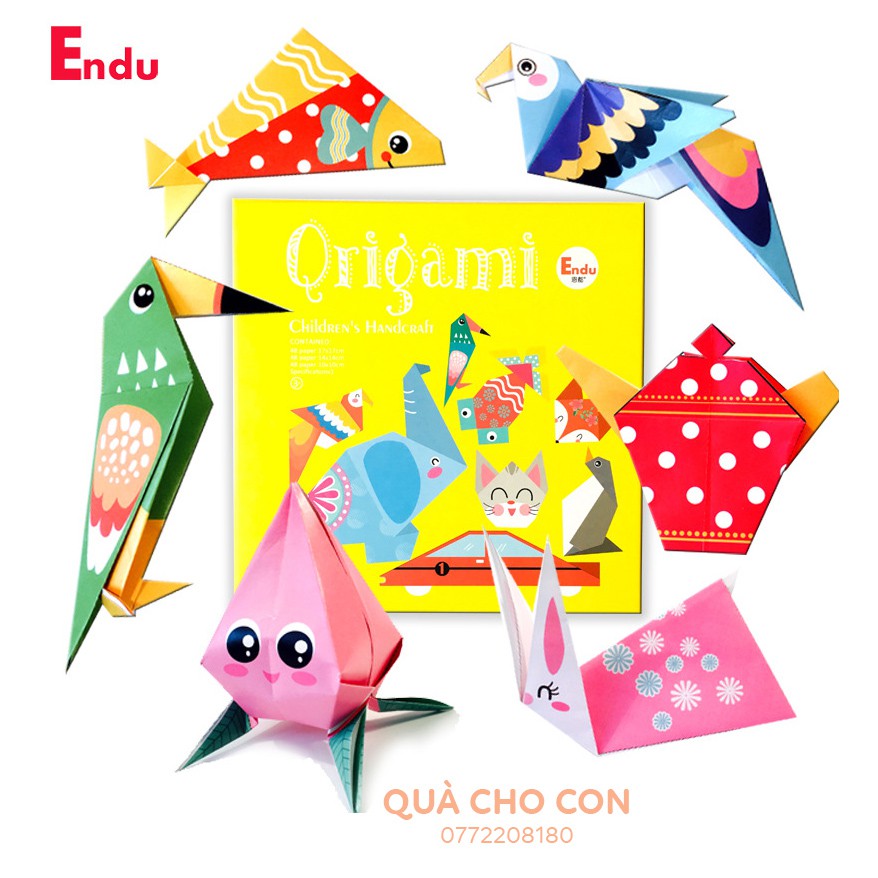 BỘ GẤP GIẤY ORIGAMI RÈN LUYỆN SỰ KHÉO LÉO CỦA ĐÔI BÀN TAY