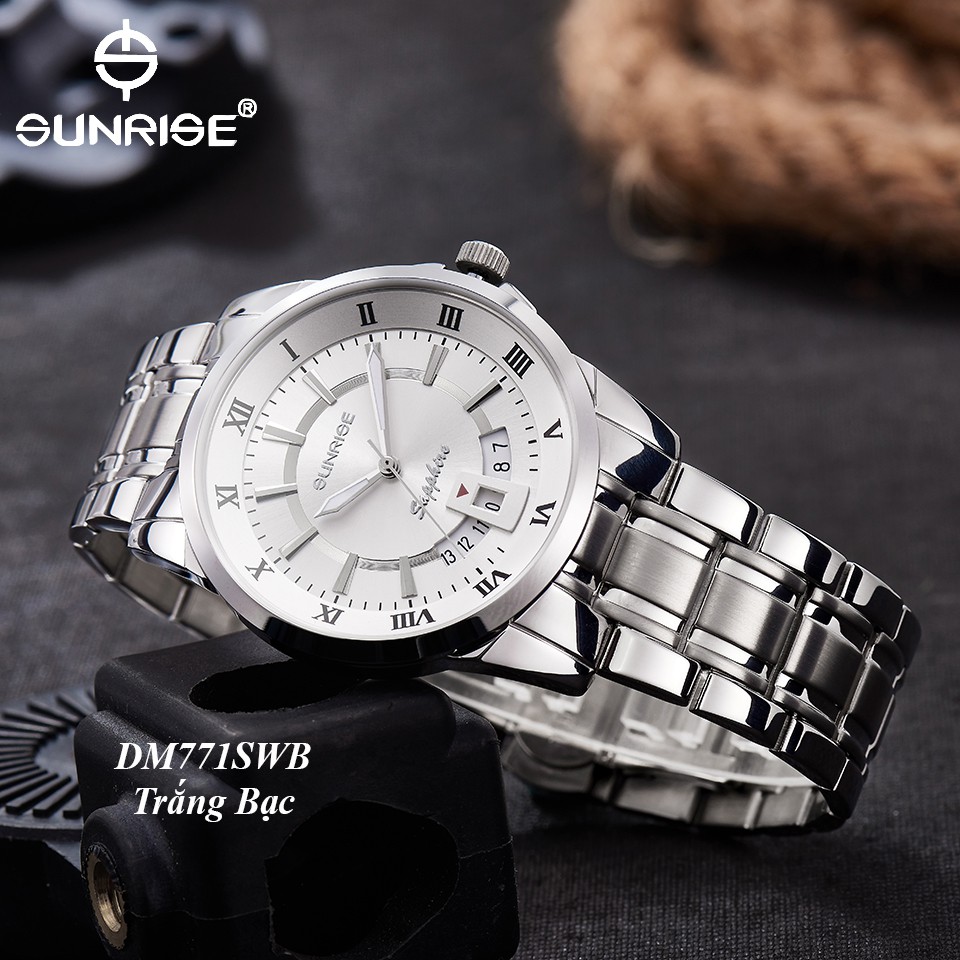 Đồng hồ nam siêu mỏng Sunrise DM771SWB kính Sapphire chống xước | BigBuy360 - bigbuy360.vn