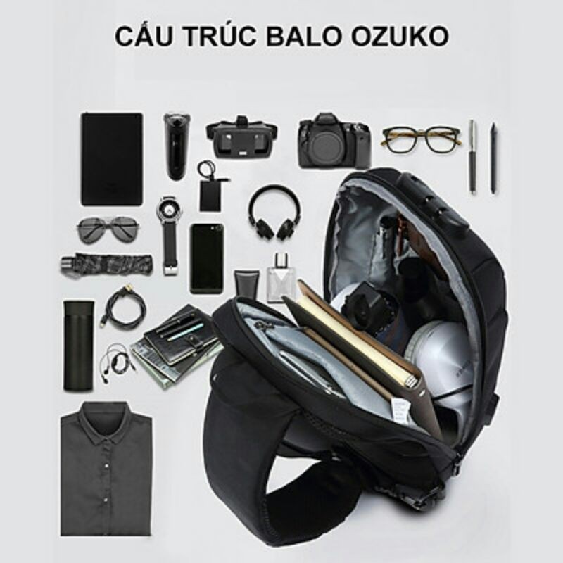 Balo đeo chéo công nghệ Ozuko