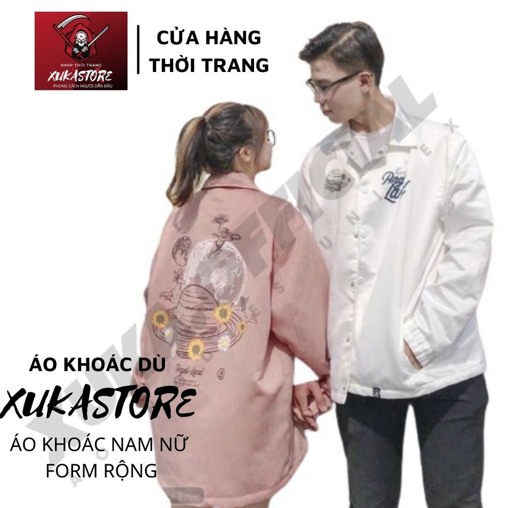 Áo Khoác Dù Chống Dành Cho Nam Nữ Có 2 Màu Jacket Form Rộng In Hình Angle Land Đôi Unisex XUKA SHOP | BigBuy360 - bigbuy360.vn