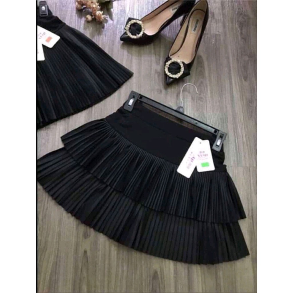 Chân Váy Xếp Ly,Chân Váy Ngắn 2 Tầng Siêu Đẹp, Chất umi Hàn Cao Cấp (Có quần bên trong) CAMA STORE V100