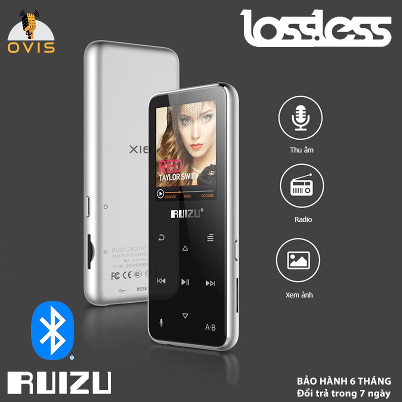 Máy Nghe Nhạc Bluetooth Ruizu X16 Chất Lượng Lossless (8GB- Có Loa Ngoài)