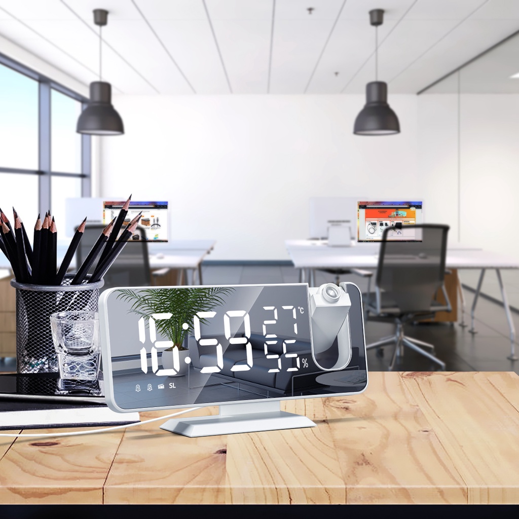 Đồng Hồ Báo Thức Điện Tử Tích Hợp Đèn LED Đa Năng