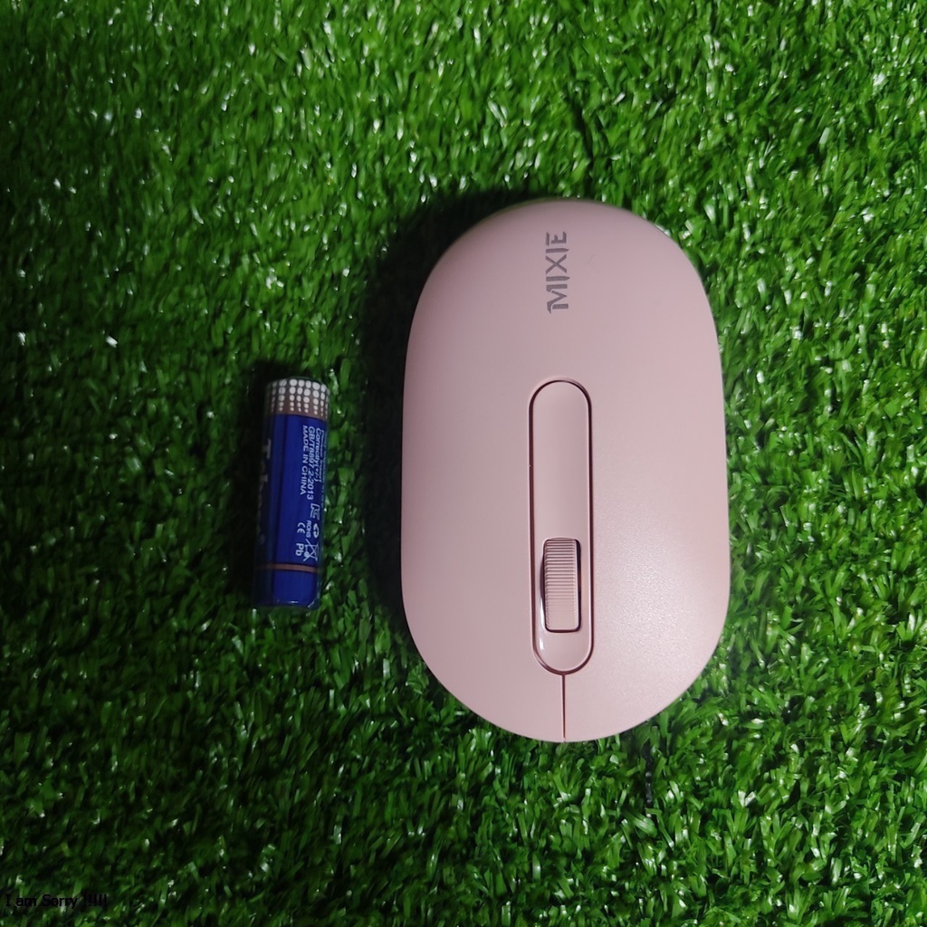 (Mới) Chuột Mixie không dây màu hồng dùng cho máy tính bàn, laptop