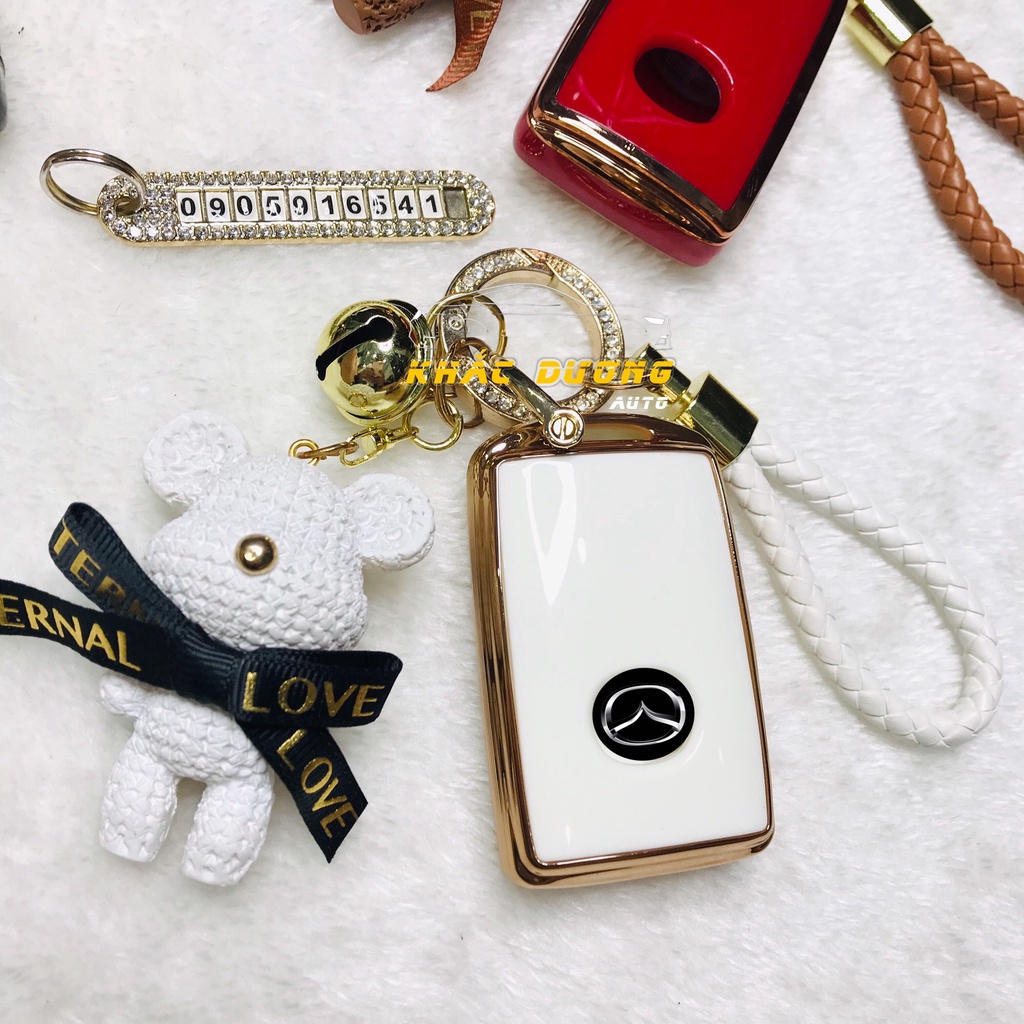 Ốp chìa khoá Mazda 3 - Mazda CX8 - Mazda CX3 - Mazda CX30 TPU đính đá nhân tạo cao cấp sang trọng