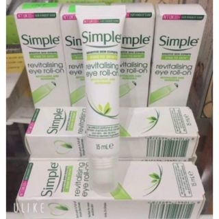 Mẫu mới 2018-Lăn dưỡng mắt Simple Uk 15ml