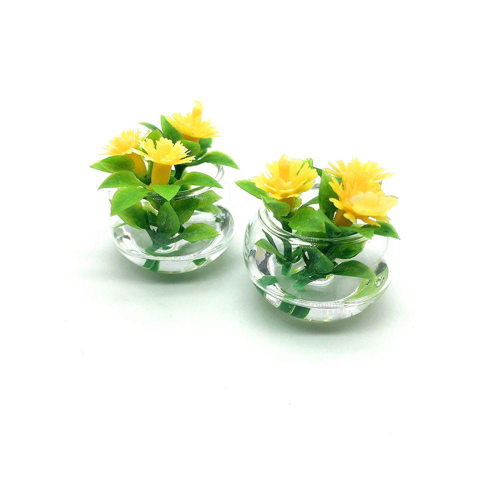 LUOL Chậu Cây Giả Mini Tỉ Lệ 1: 12 Dùng Trang Trí Nhà Búp Bê