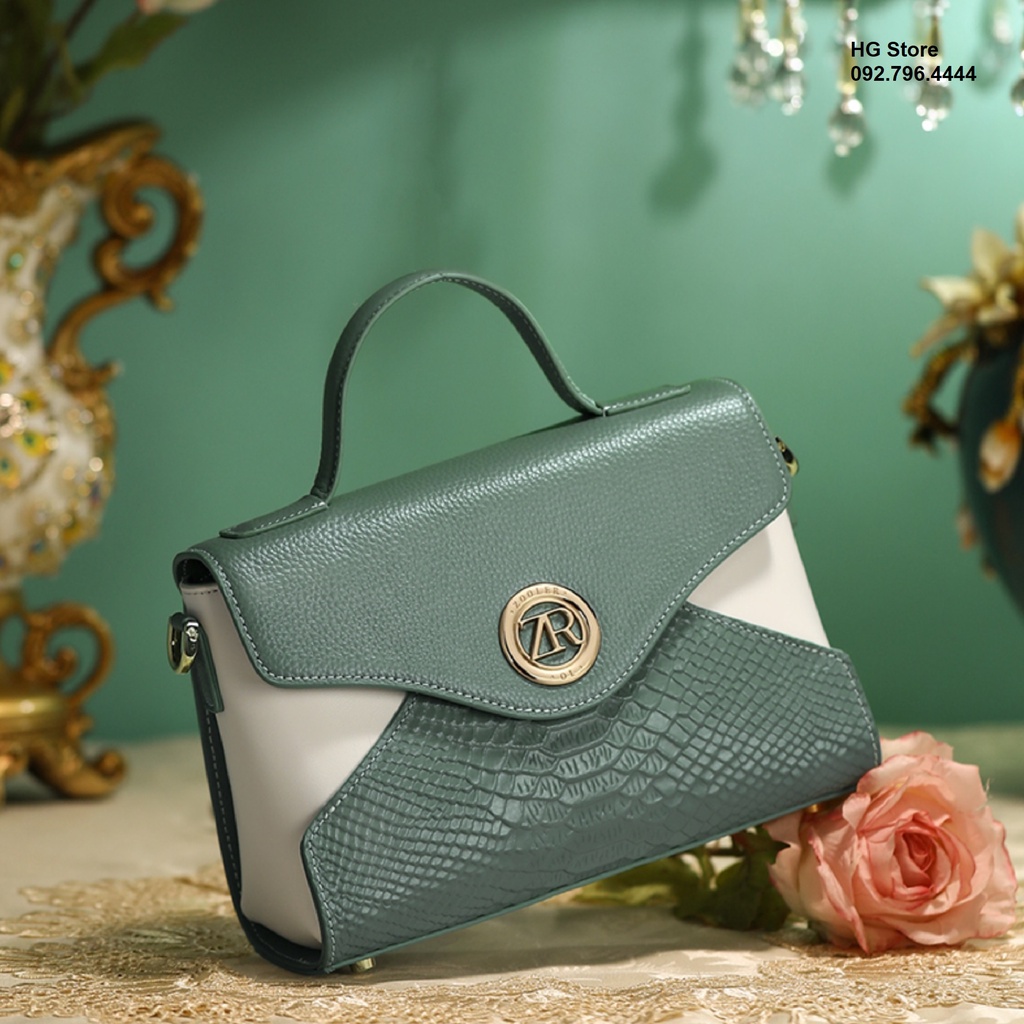 Túi Xách Nữ Hàn Quốc Da Bò Italy Cao Cấp(Da Thật  100%) Zooler FullBox ZL025 Size 23.5 Làm Quà Tặng, Sinh Nhật, Quà Biếu