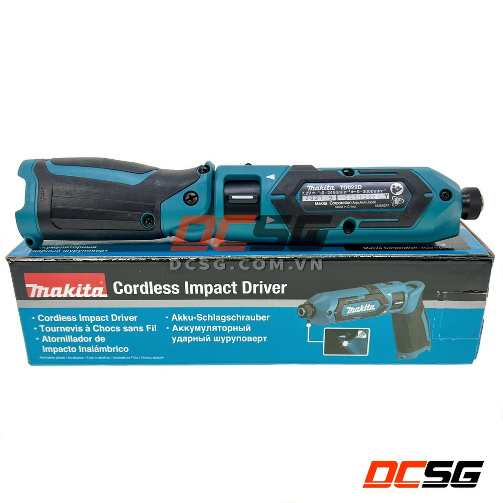 Máy vặn vít gập dùng pin 7.2V Makita TD022D (Chọn phân loại) | DCSG