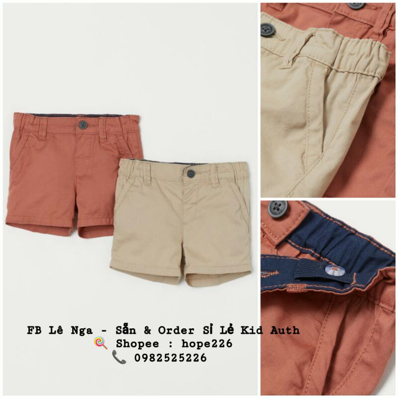 Set 2 quần short kaki HM US/JP sz từ 6-9m đến 3-4y
