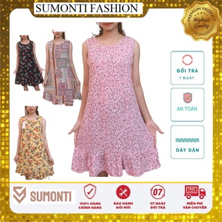 [ẢNH THẬT-GIÁ SỐC -4 MÀU]Váy/đầm vải lanh lụa suông ⚡𝗙𝗿𝗲𝗲 𝘀𝗵𝗶𝗽⚡ mặc nhà cho nữ 42-72kg