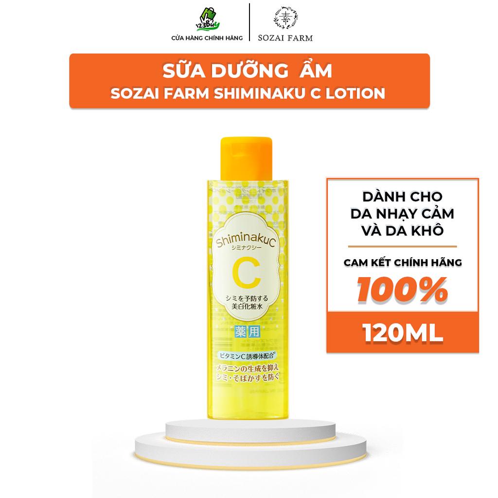 Sữa dưỡng da và cấp ẩm làm mờ thâm và tàn nhang Nhật Bản Sozai Farm Shiminaku C Lotion - Dạng Lotion - 120ml
