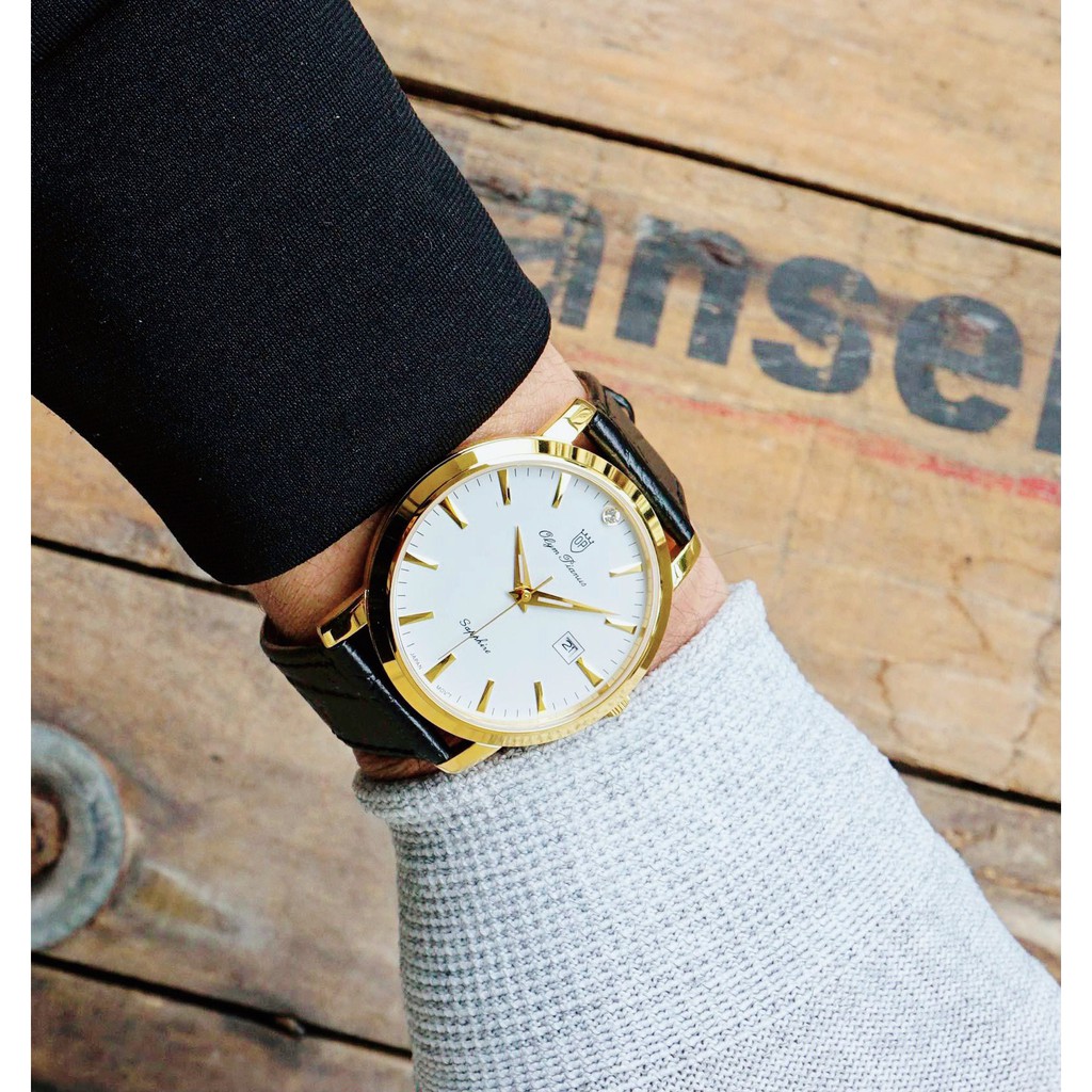 Đồng hồ nam dây da mặt kính sapphire chống xước Olym Pianus OP130-06 OP130-06MK-GL t | BigBuy360 - bigbuy360.vn