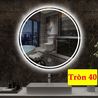 ( giá sỉ )  gương đèn led trang điểm cảm ứng 3 chạm thông minh kích thước tròn D40 - guonghoangkim mirror