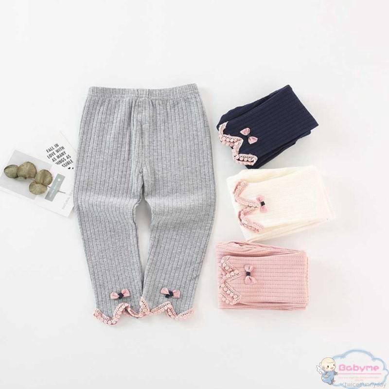 Quần Legging giữ ấm in họa tiết hoa xinh xắn dành cho bé gái