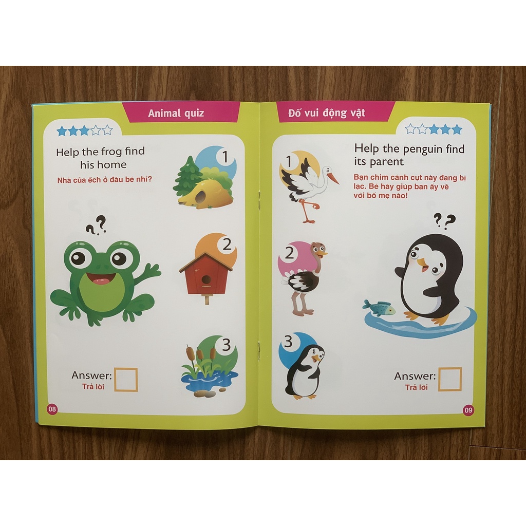 Sách - Song Ngữ Anh - Việt: Animal Quiz! - Đố Vui Động Vật (IQ-EQ-CQ) - Lẻ cuốn