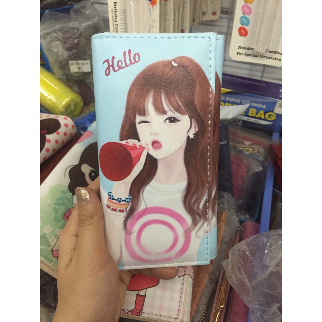 Bóp ví dài cầm tay cute cho nữ