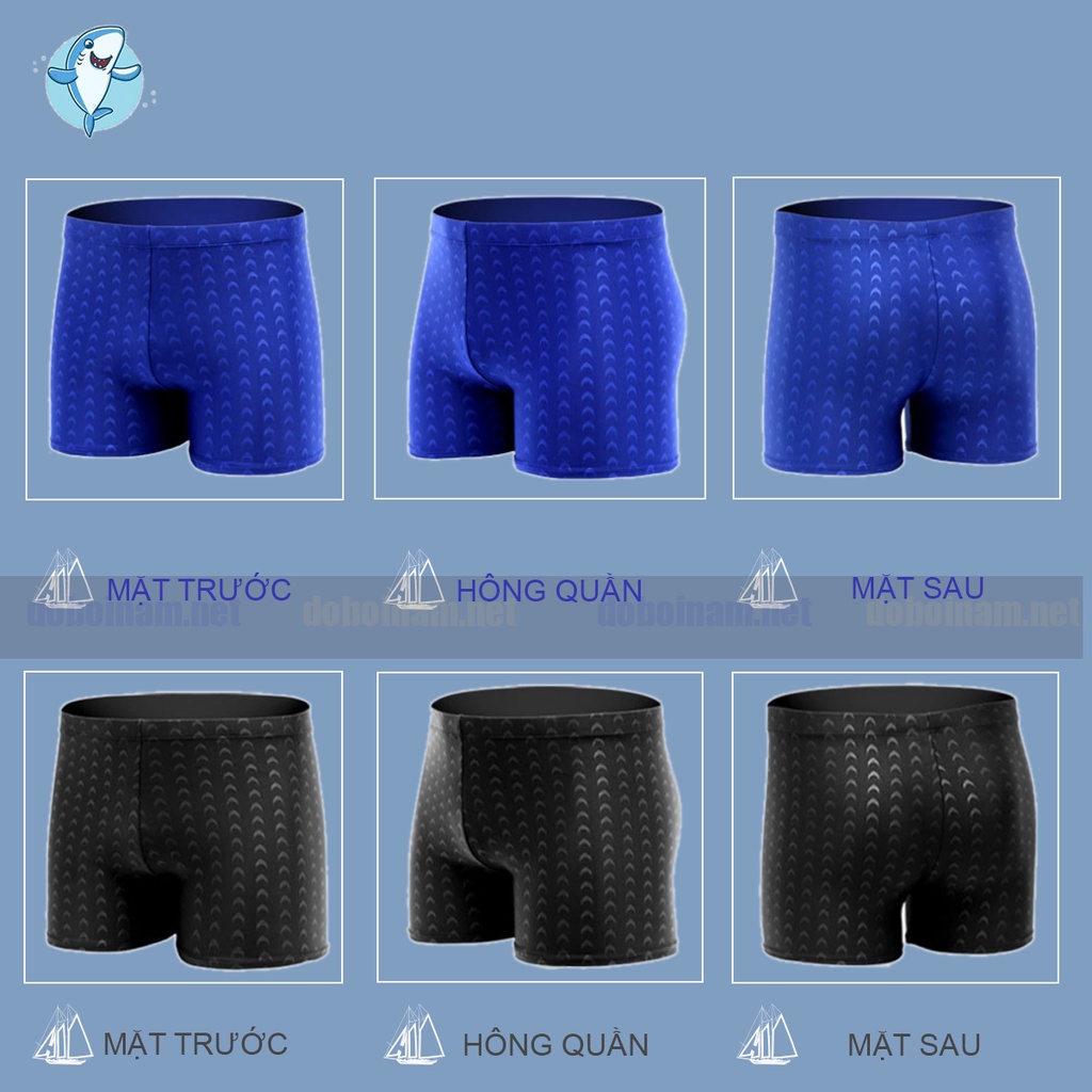 Quần bơi nam Short họa tiết vảy cá co giãn 4 chiều thoải mái hoạt động dưới nước