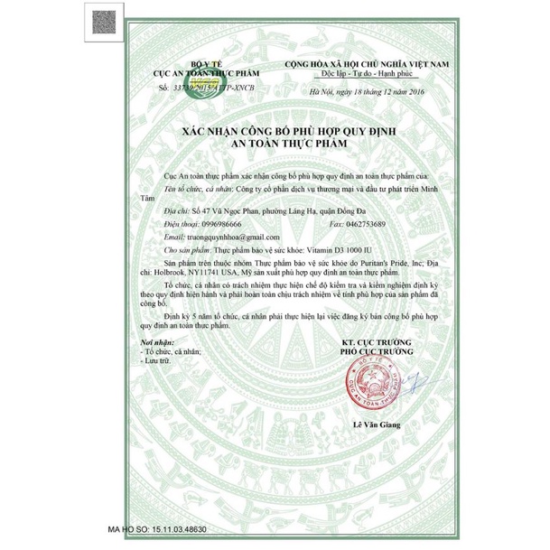 Viên bổ sung vitamin D3 25mg - 50mg 100v puritan's Pride